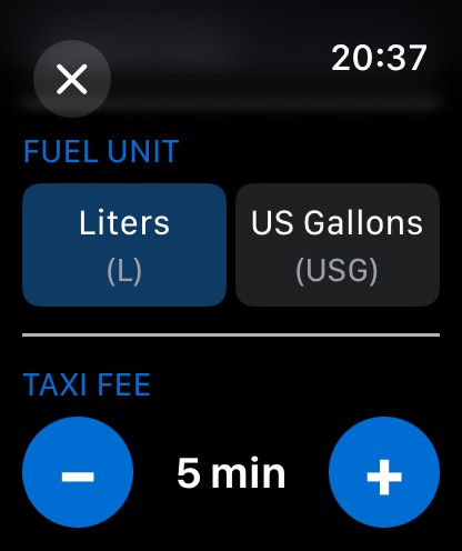 Fuel Unit and Taxi Fee Settings