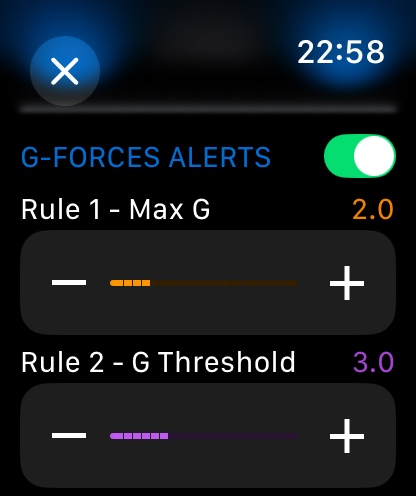 G-Forces Settings